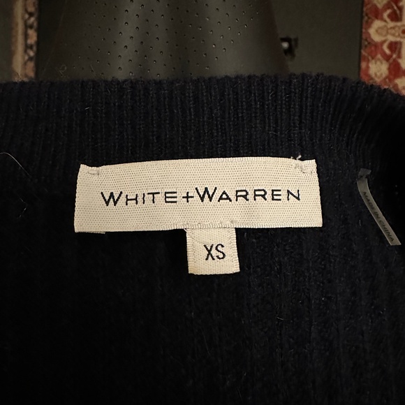 White and Warren Cashmere Sweater with Small Sequins - Picture 3 of 3